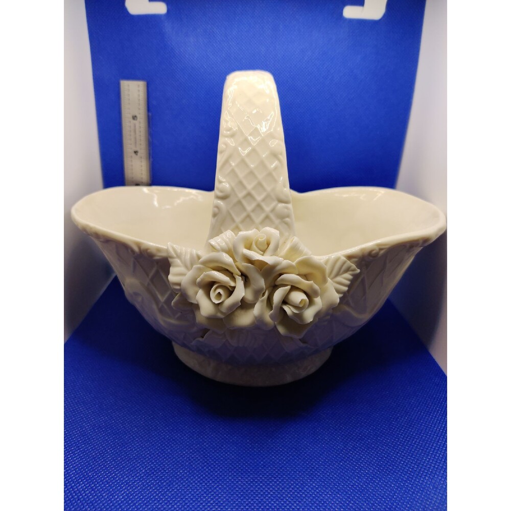 Ceramic Basket with Roses